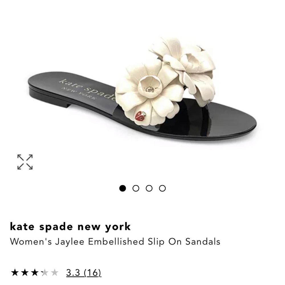 Gorgeous Kate Spade Ivory Flower Sandals